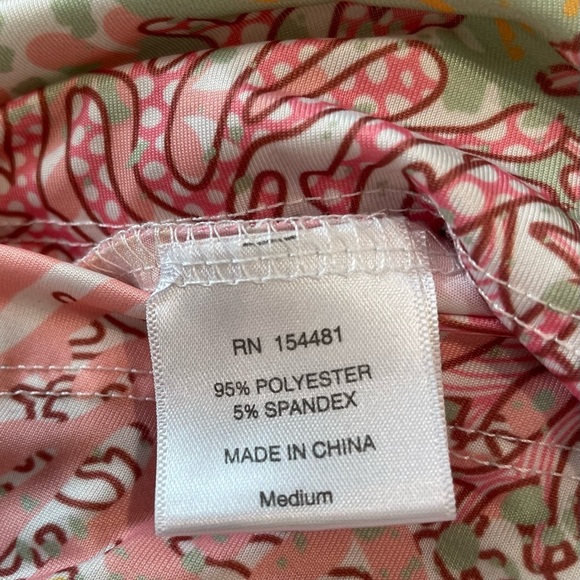 JEAN-PIERRE KLIFA Paris Tank Dress Size Medium Multicolor Coral Slinky Stretch - Picture 3 of 8